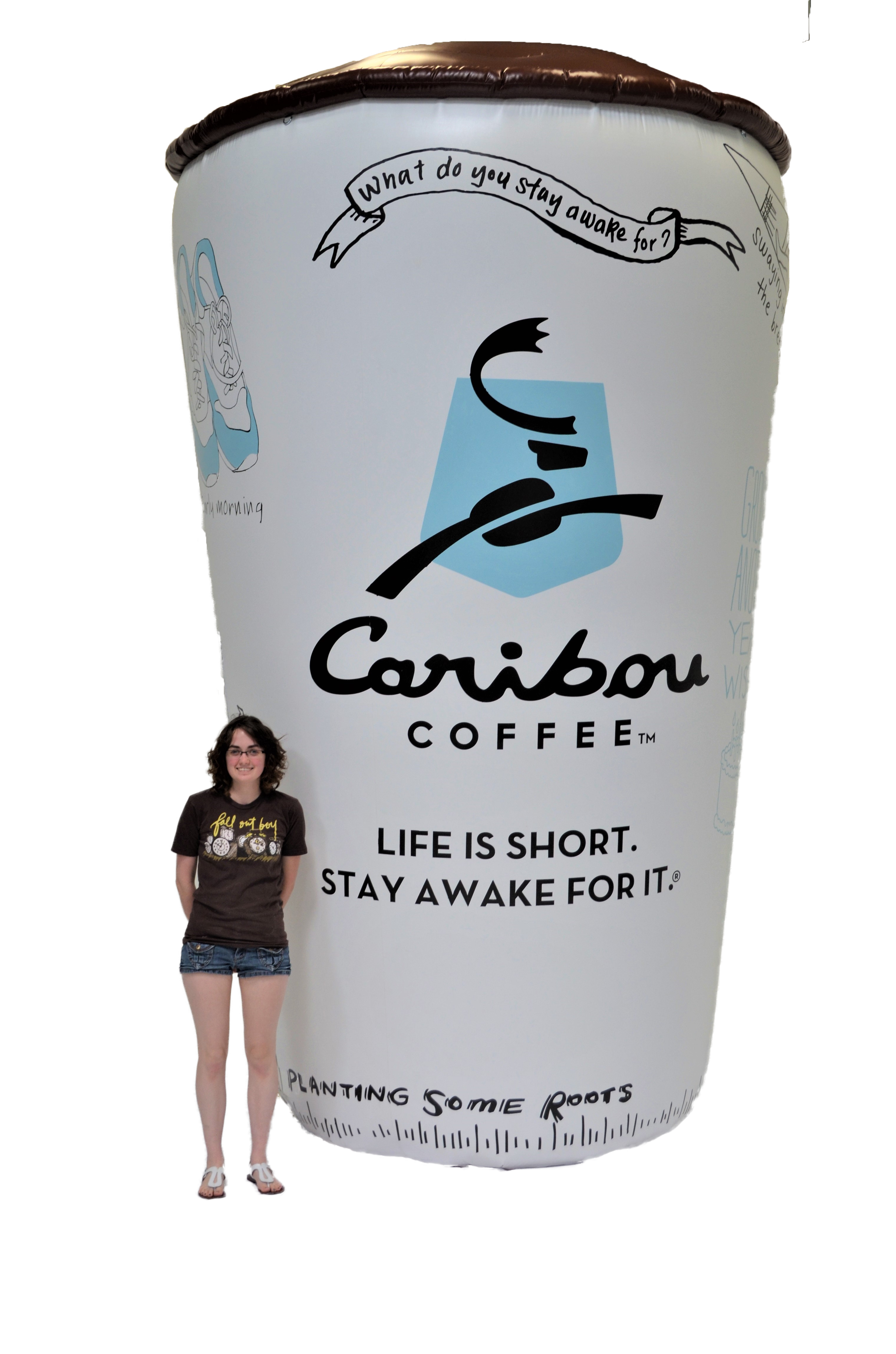 HUGE INFLATABLE CARIBOU COFFEE CUP